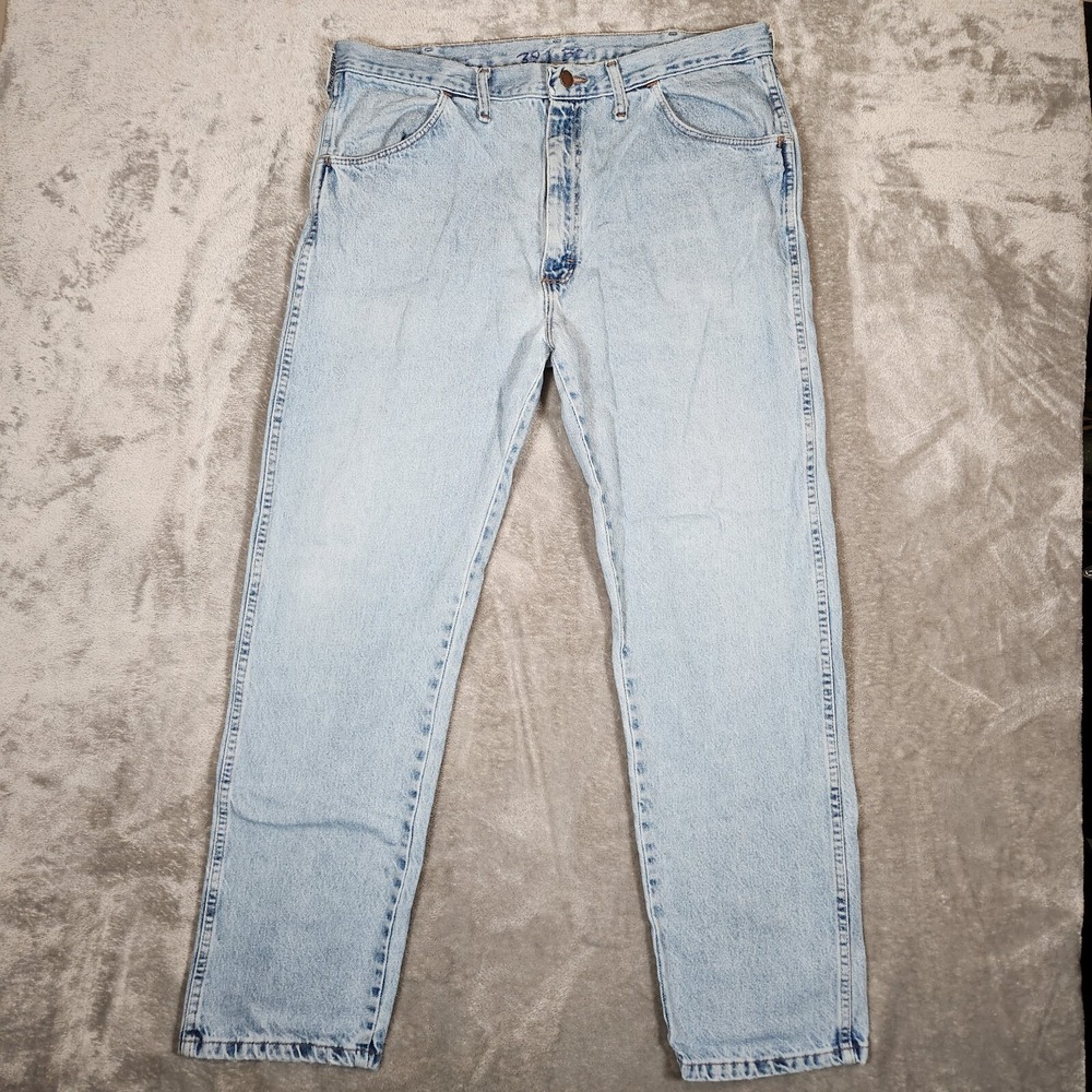 Rustler Jeans Men's 36X31 Stonewashed Classic Straight Blue Pre-Owned